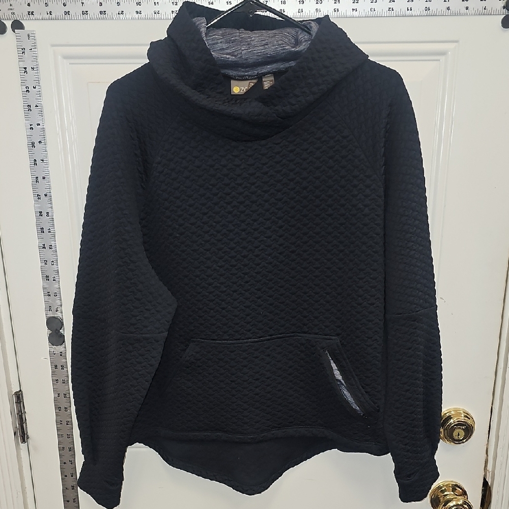 Zella, Dark, Quilted, Hoodie, Yoga, Running, Gym, Relax, Cozy, Travel, Casual